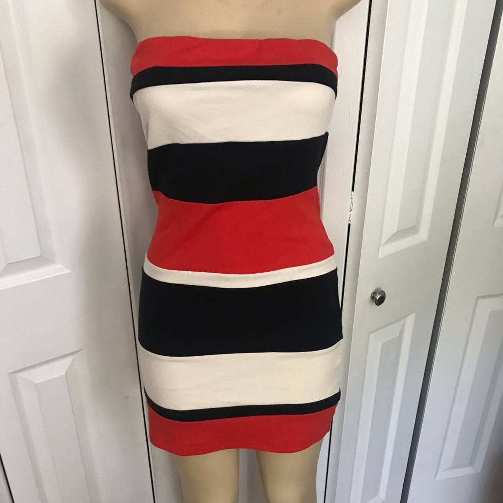 NWT stretchy striped mini dress Macy’s